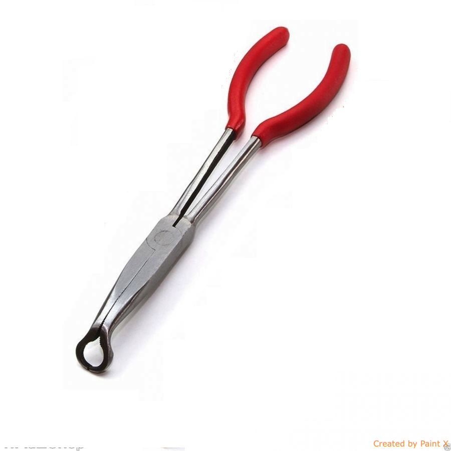 PINZAS VÁLVULAS LARGAS PICO DE 11" 28CM DE LARGO ANILLO REDONDO MECÁNICA VÁLVULAS MUELLES DE COCHE