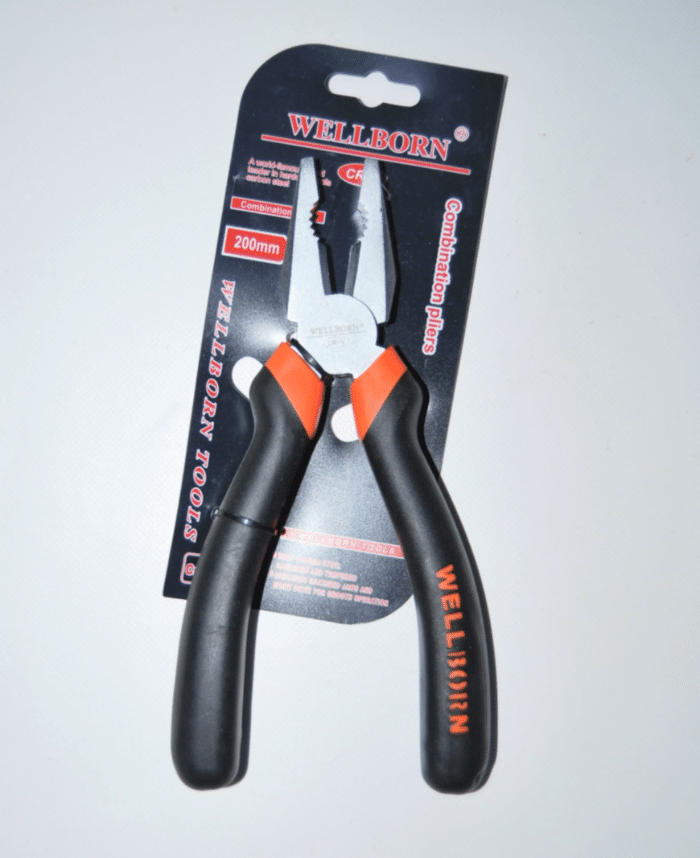 ALICATES 8" 200 mm MANGOS AISLADOS CUBIERTOS CON GOMA ANTIDESLIZANTE ELECTRICISTA 552