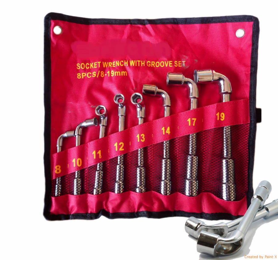 JUEGO DE LLAVES DE TUBO 8 PIEZAS EN ACERO CAJA 8-19mm 398XI