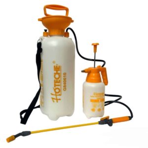 BOMBA PULVERIZADORA A PRESIÓN 8LT + 1LT VAPORIZADOR MANUAL SPRAY 118HO