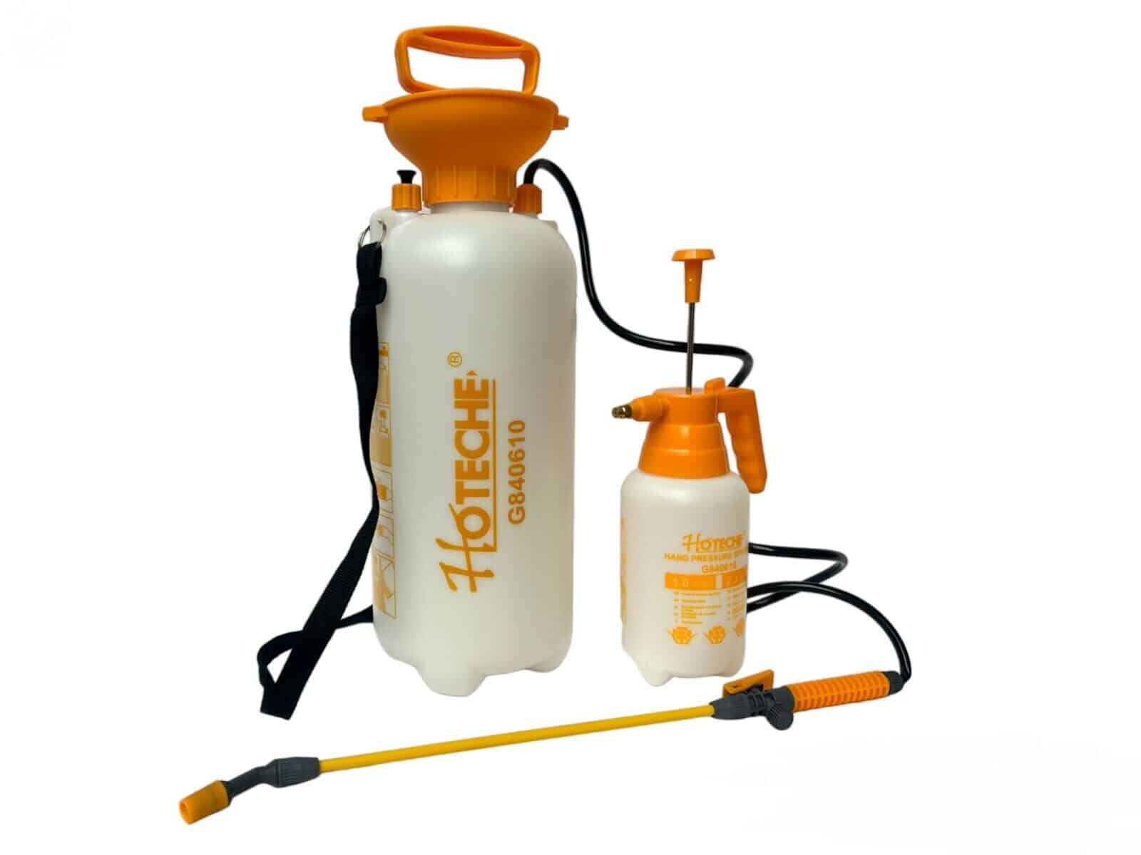 BOMBA PULVERIZADORA A PRESIÓN 8LT + 1LT VAPORIZADOR MANUAL SPRAY 118HO