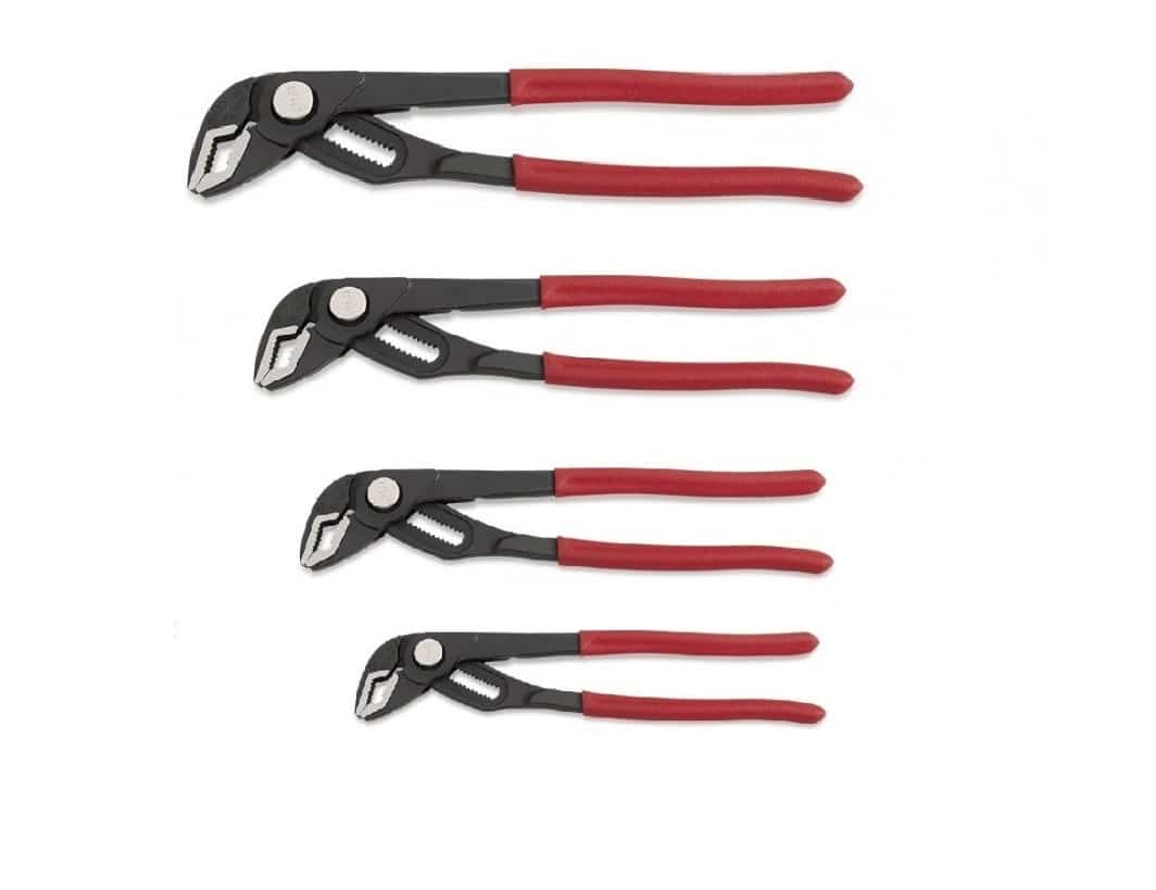 Juego de 4 alicates poligrip con botón ajustable parrot 175 250 300 400 mm peso