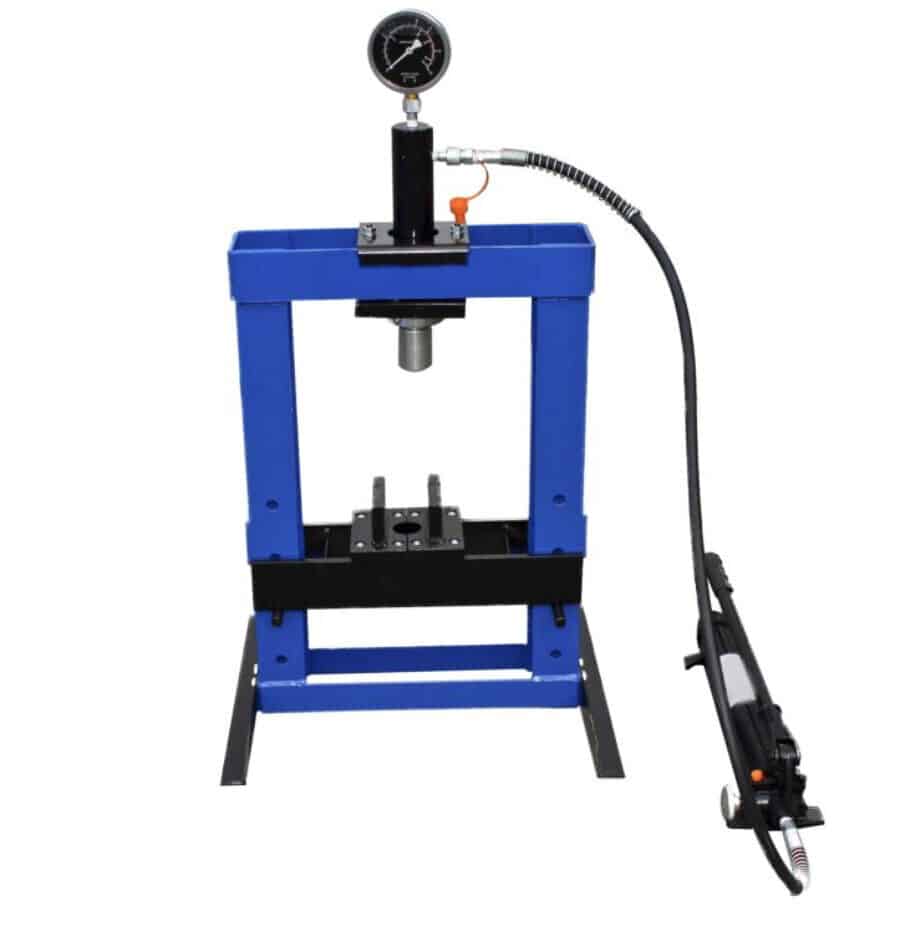 19666 PRENSA HIDRÁULICA 10T TONELADAS BANCO MANUAL AJUSTABLE 3 NIVELES SA