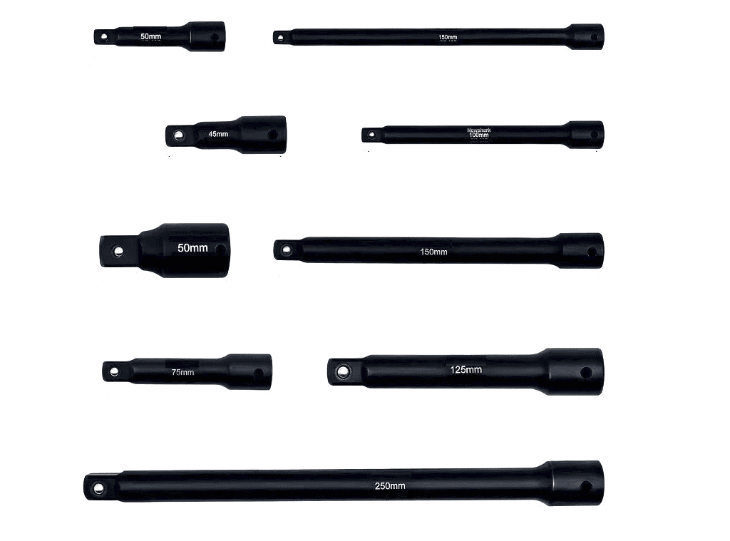 Juego de extensión reforzada de 9 piezas adaptador de extensión de llave de tubo de 1/4″ 3/8″ y 1/2″ 621ls