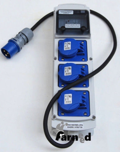 CUADRO ELÉCTRICO MONOFÁSICO DE DISTRIBUCIÓN 3 TOMAS CON CERTIFICACIÓN 16A 011