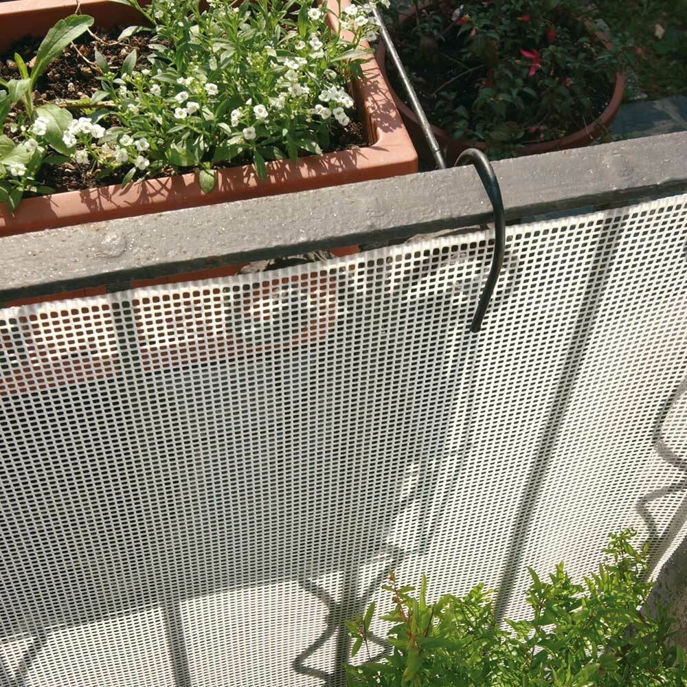 MALLA PLÁSTICA CUADRADA DE PVC H 100 VALLA DE BALCÓN PROTECCIÓN INFANTIL BLANCO TAMAÑO 5 METROS DE LARGO