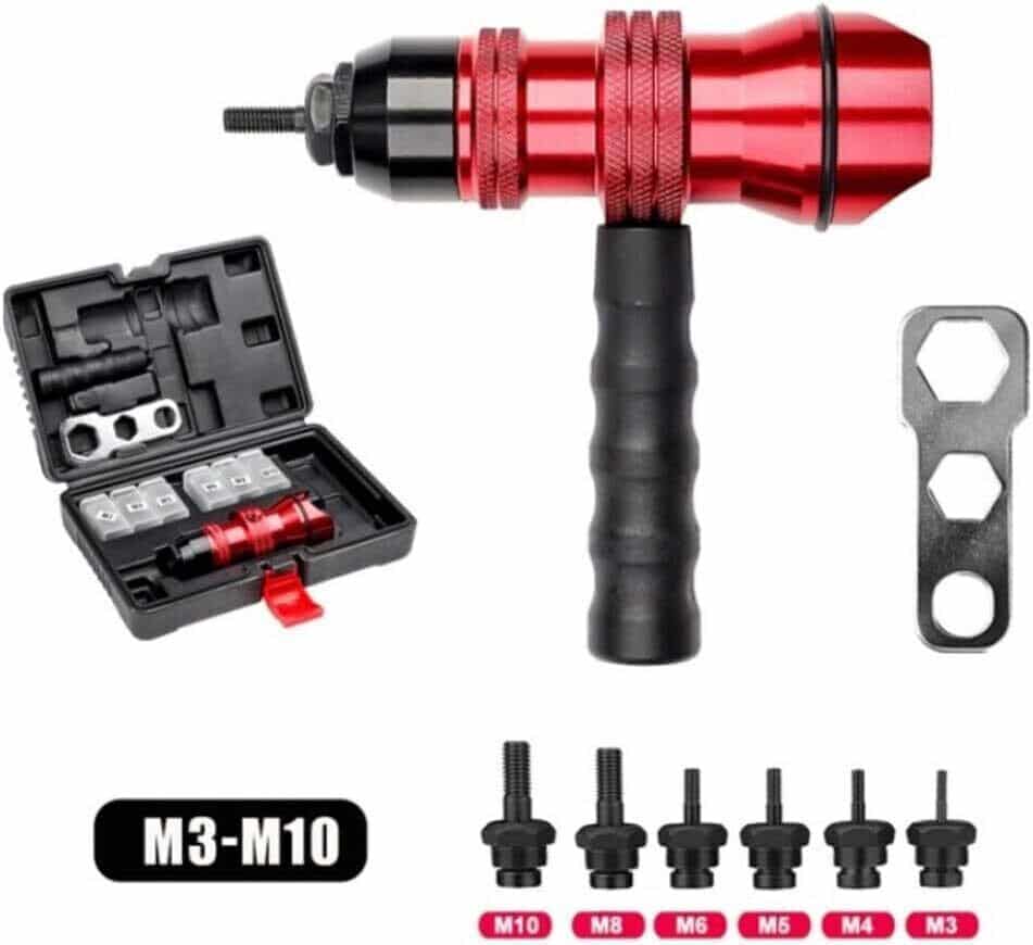 ADAPTADOR DE TALADRO REMACHADOR M3 M4 M5 M6 M8 M10 CASE 455xi