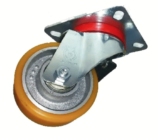 LLANTA DE ALUMINIO RUEDAS INDUSTRIALES GIRATORIAS DE POLIURETANO mm 80x30 RODAMIENTOS 475av