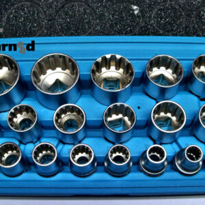 JUEGO DE LLAVES DE VASO MULTILOCK XZN 19 PIEZAS 8-32 MM CROMO VANADIO 561