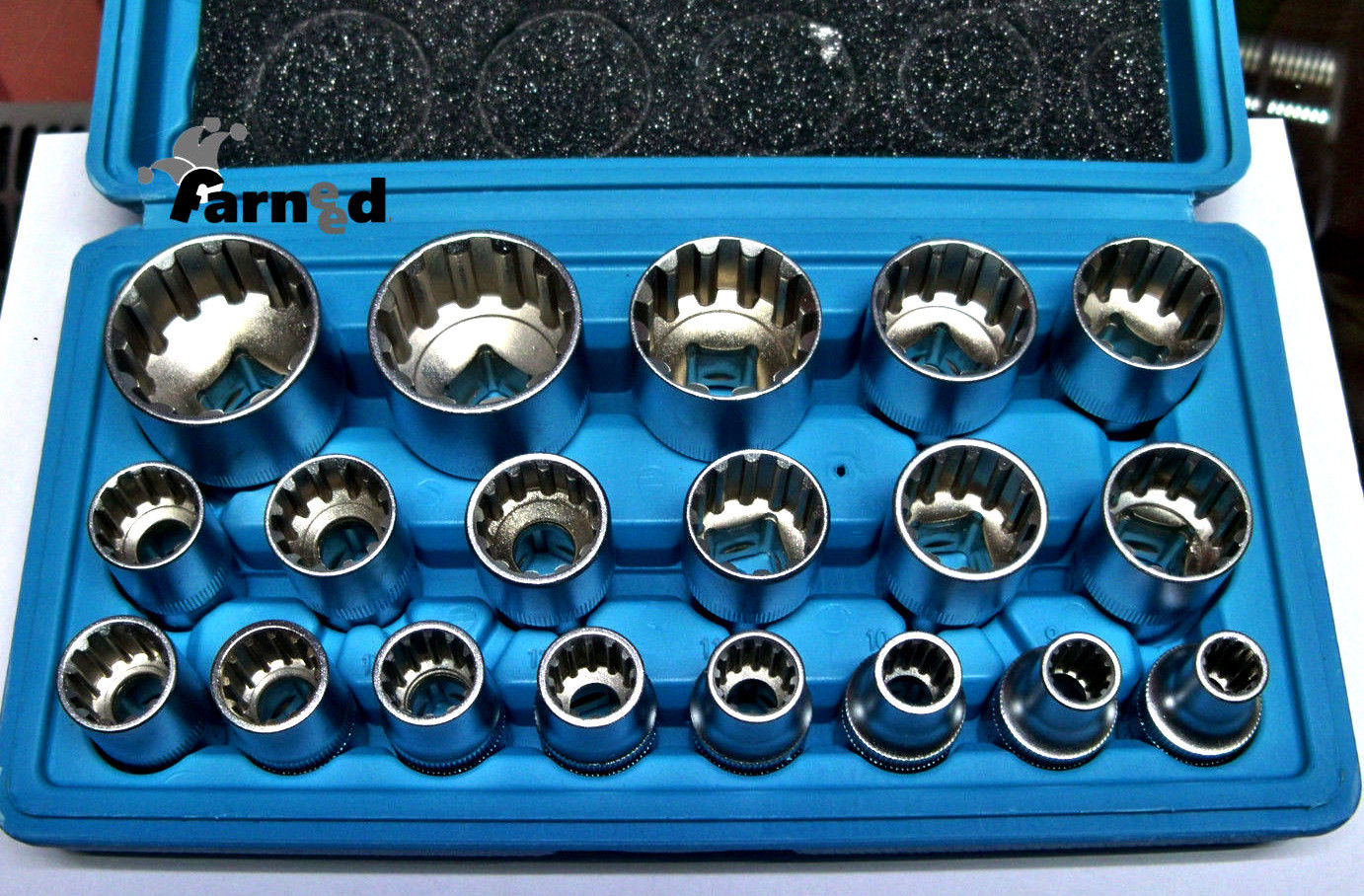 JUEGO DE LLAVES DE VASO MULTILOCK XZN 19 PIEZAS 8-32 MM CROMO VANADIO 561