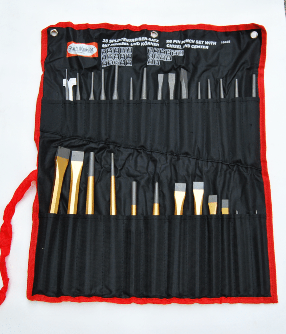 CINCELES PUNZÓN DE CLAVOS JUEGO DE PUNZONES 28 PIEZAS PERNOS CAJA 276