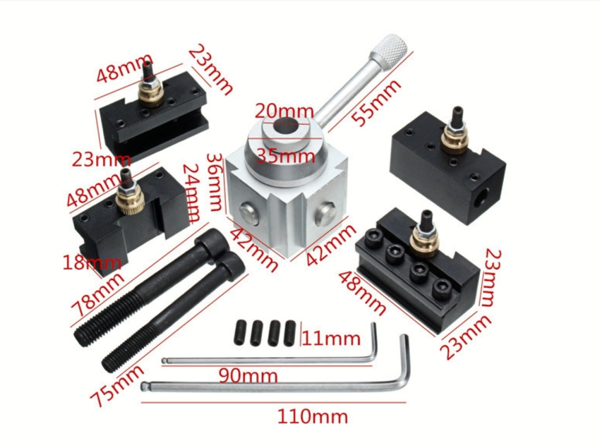 PORTAHERRAMIENTAS DE TORRETA UNIVERSAL AJUSTABLE ALTURA DEL TORNO QUICK CHANGE 237