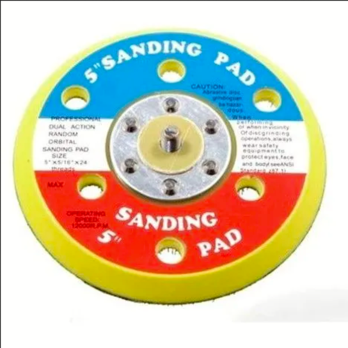 DISCO DE SOPORTE 6 AGUJEROS GANCHO Y BUCLE 125 mm PARA LIJADORA EXCÉNTRICA DE 5 PULGADAS