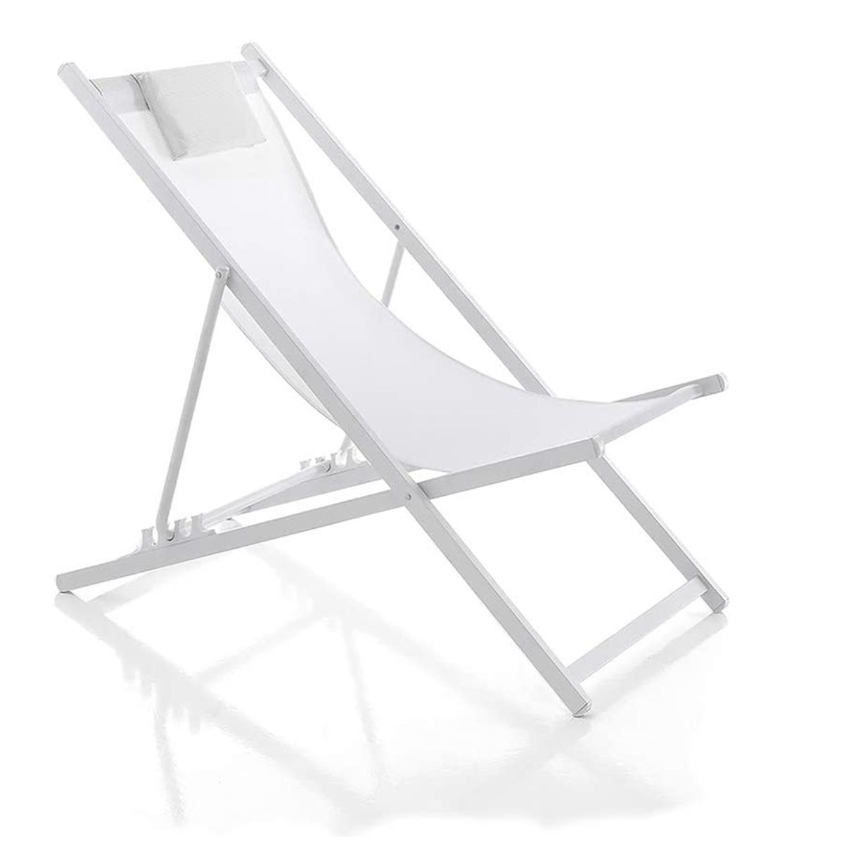 TUMBONA PLEGABLE GARDEN SEA BEACH ALUMINIO 102x58x93 cm BLANCO 053