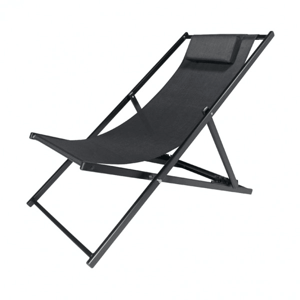 Tumbona plegable para jardín playa aluminio 102 x 58 x 93 cm color gris paloma 056 V