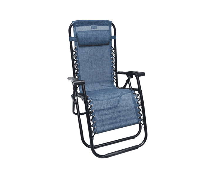 Sillón silla plegable para camping mar jardín metal color blu 644ds