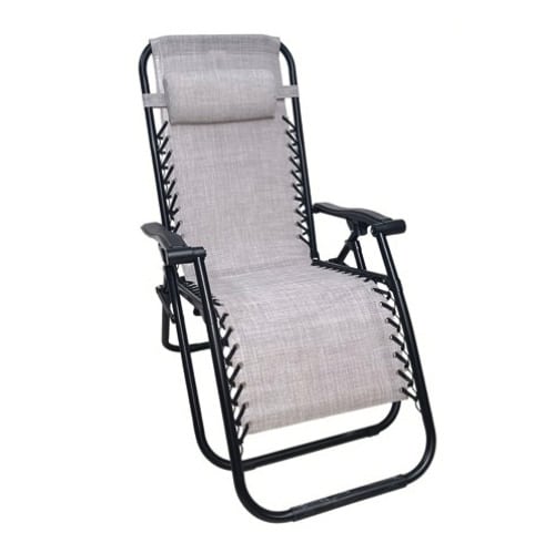 Sillón plegable para camping jardín mar metal gris 620ds