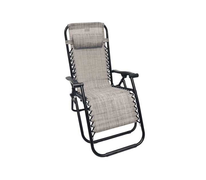 Sillón silla plegable para camping mar jardín metal color beige 637ds