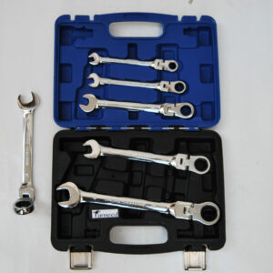 JUEGO DE KIT DE LLAVES COMBINADAS DE TRINQUETE 6 PIEZAS 8 - 19 MM JUNTA GIRATORIA ARTICULADA WK2101