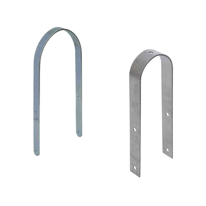 Soporte redondo en forma de U para la fijación de postes redondos