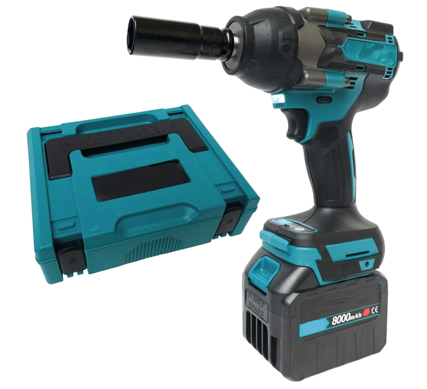 DESTORNILLADOR REMOVEDOR DE PERNOS 1/2" 2 BATERÍAS 21V BATERÍAS 8 Ah 005ox