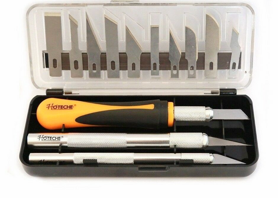 KIT SET 16 CORTADORES CUCHILLO CORTADOR CUCHILLA CORTADORA BALSA CUCHILLA DE CORTE 945 CALIENTE