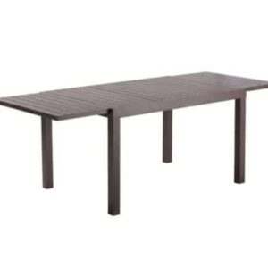 MESITA EXTENSIBLE EXTENSIBLE cm 160/240x100x74H ALUMINIO MARRÓN 725