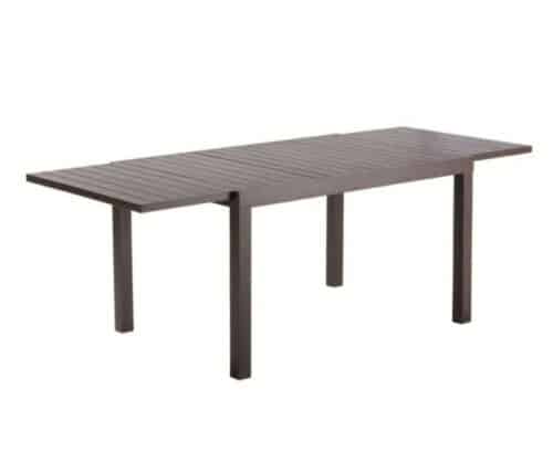 MESITA EXTENSIBLE EXTENSIBLE cm 160/240x100x74H ALUMINIO MARRÓN 725