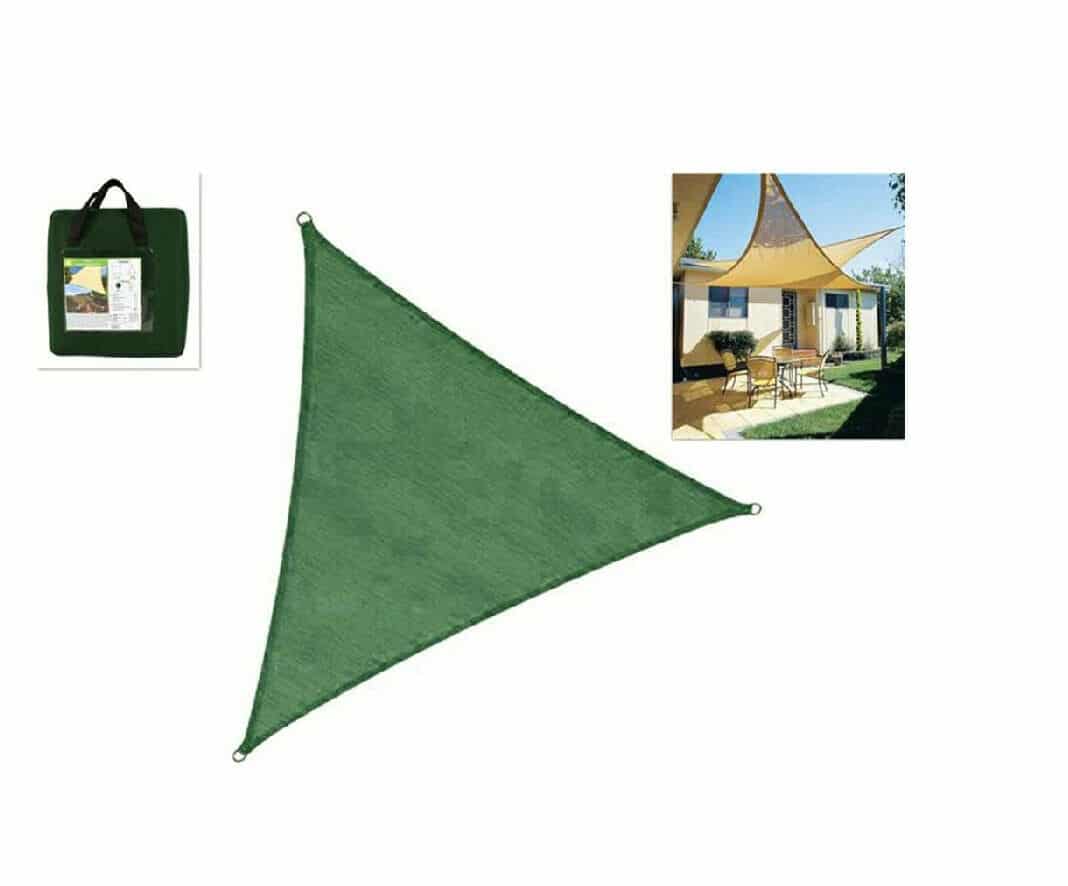 TOLDO DE SOMBREADO TRIANGULAR CUBIERTA SOLAR DE JARDÍN 3 mt 360