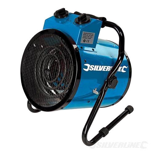 TERMOVENTILADOR CALEFACTOR PORTÁTIL 2 KW ESTRUCTURA DE ACERO SILV 109