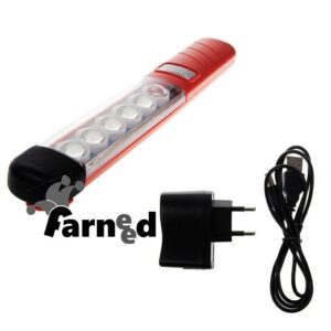 LINTERNA LUZ LÁMPARA DE TRABAJO PORTÁTIL RECARGABLE CAMPING 6500K 12V 6LED