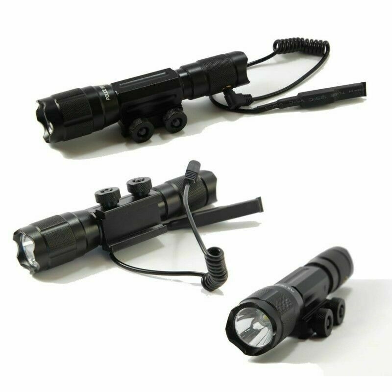 CREE 5000LM LINTERNA LED CAÑÓN DE RIFLE CORREDERA BOTÓN REMOTO RECARGABLE DT-2006
