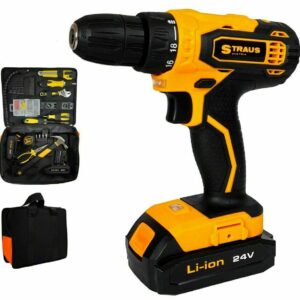 TALADRO ATORNILLADOR DE LITIO DE DOBLE BATERÍA 24 V + 150 ACCESORIOS BOLSA DE TRABAJO 005ST