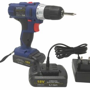 DESTORNILLADOR TALADRO BATERÍA 18V 2 BATERÍAS RECARGABLES ESTUCHE DE LITIO 316