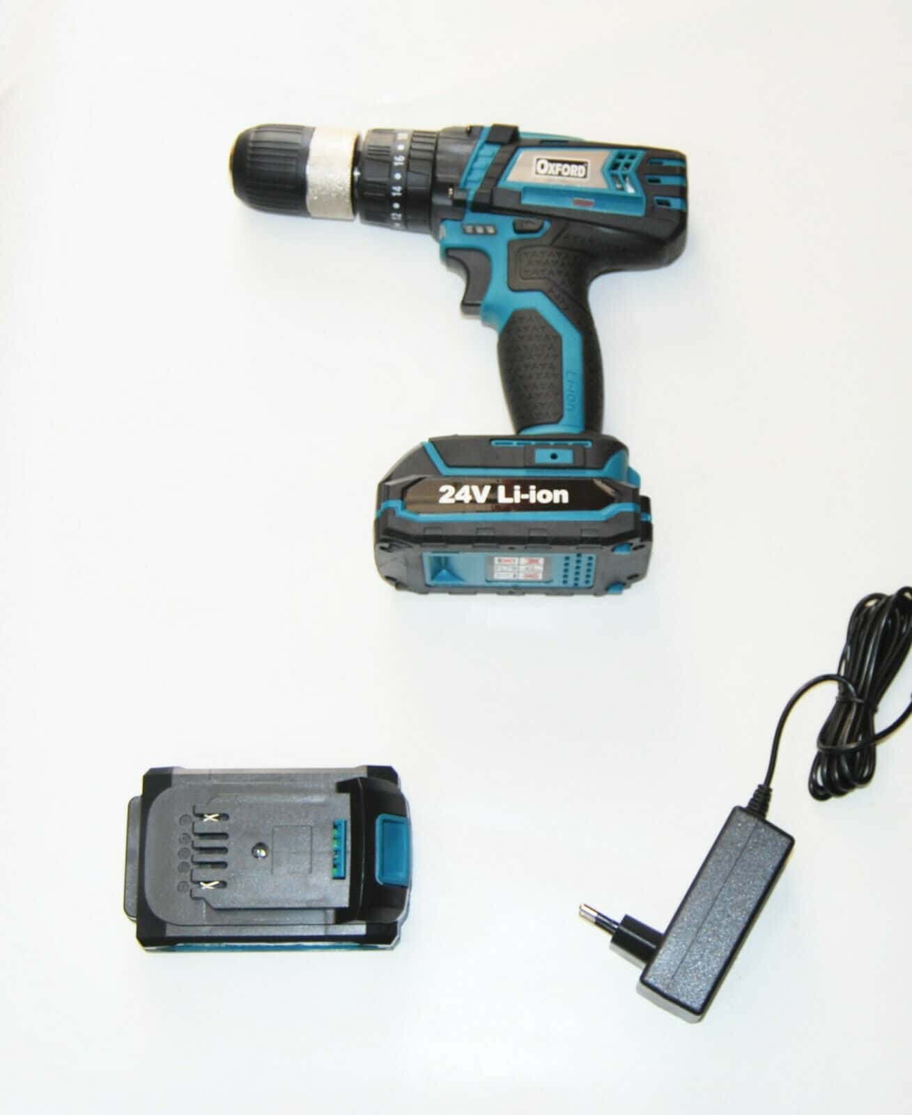 TALADRO ATORNILLADOR 2 BATERÍA DE PERCUSIÓN 24V LED CHARGER CASE 184ox