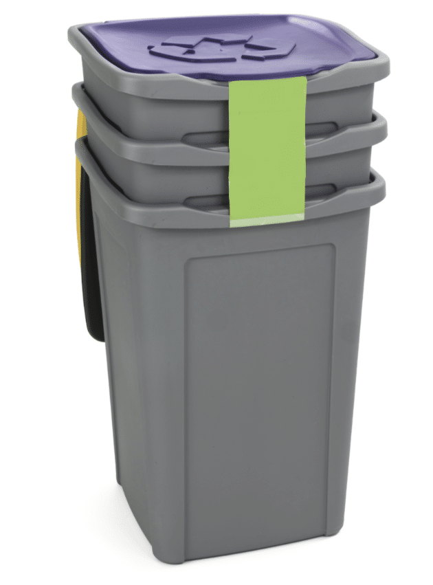 Tris bins bins bins contenedores de basura de plástico 3 colores 50 lt 634du