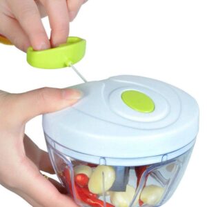 PICADORA MANUAL 3 CUCHILLAS PICADORA DE VERDURAS PICADORA CORTADOR DE FRUTAS CUERDA DE COCINA