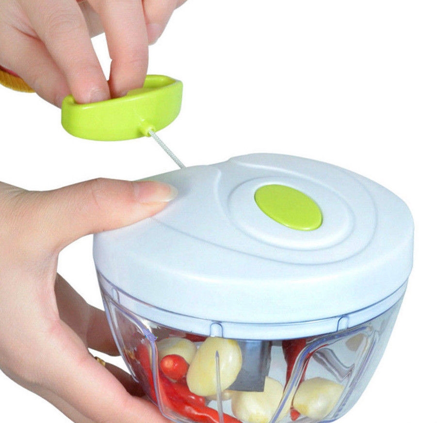 21605 PICADORA MANUAL 3 CUCHILLAS PICADORA DE VERDURAS PICADORA CORTADOR DE FRUTAS CUERDA DE COCINA