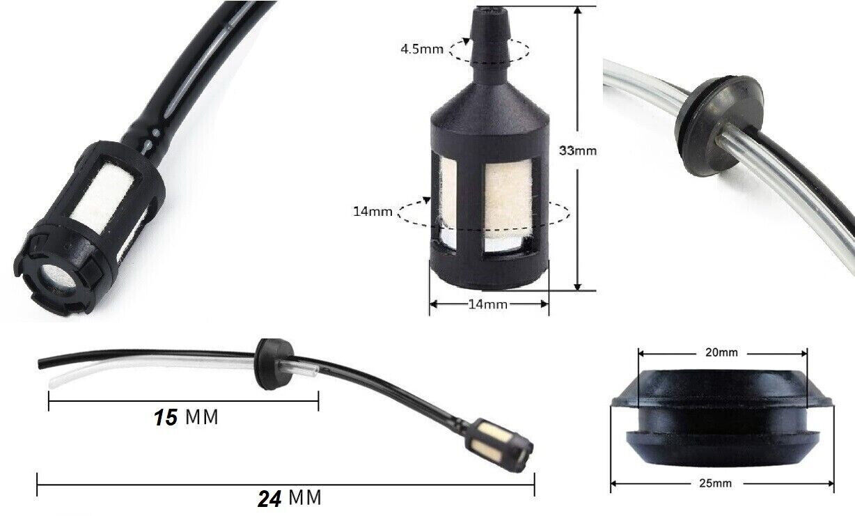 TANQUE DE FILTRO DE COMBUSTIBLE DESBROZADORA DE TUBOS MOTOSIERRA DE GOMA SOPLADOR