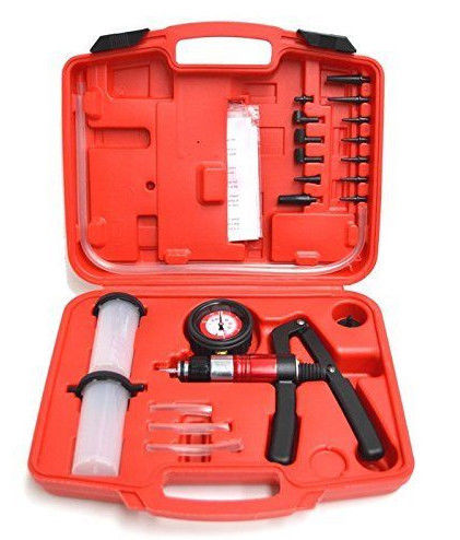 PROBADOR DE BOMBA DE VACÍO 2 FRASCOS FRENOS DE PURGA DE MANGUERA HERRAMIENTAS MANUALES VACUÓMETRO AUTOMÁTICO