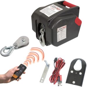 CABRESTANTE ELÉCTRICO 12V 300W 25A MANDO A DISTANCIA INALÁMBRICO WIFI 900KG 9MT CABRESTANTE DE COSTILLA