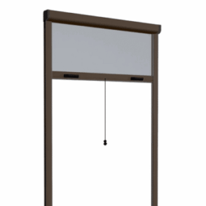 MOSQUITERA ENROLLABLE RODILLO DE VENTANAS MARRÓN EMBRAGUE 180X170 REDUCIBLE 0992