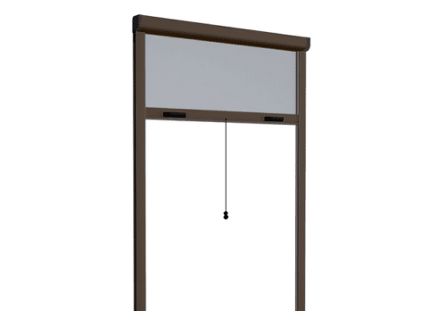 MOSQUITERA RODILLO RODILLO VENTANAS MARRÓN EMBRAGUE 160X170 REDUCIBLE 0920