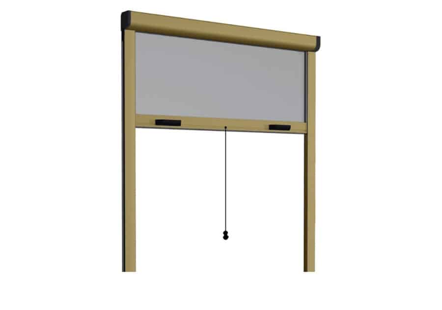 Mosquitera enrollable vertical con embrague para ventanas bronce 60×150 aluminio 707v